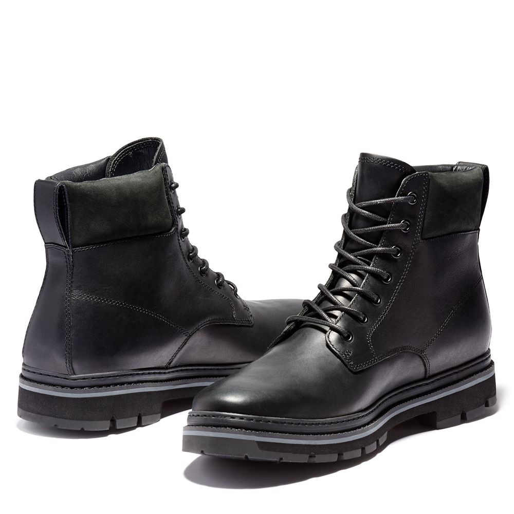 Bocanci De Zapada Timberland Barbati Negrii - Port Union Waterproof Plain-Toe - Romania - HFLDBJ940